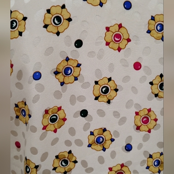 VINTAGE JEWEL JACQUARD SILK BLOUSE - Picture 7 of 11